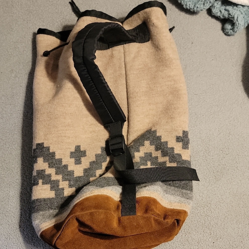 Pendleton Beige And Gray Patterned Bag - image 3